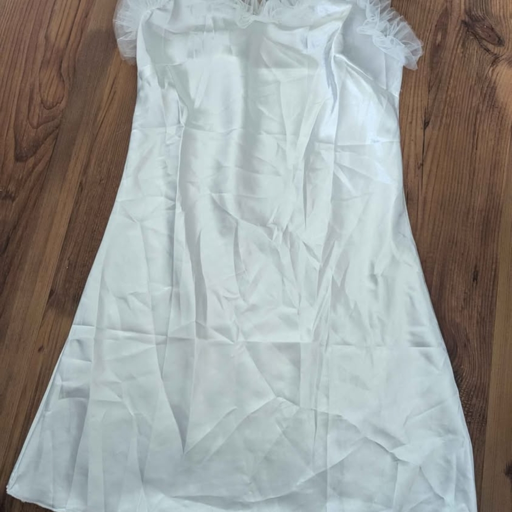 NWOT Elegant White Satin Nightgown